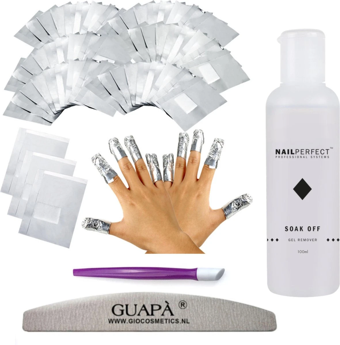GUAPÀ® Gellak Nagel Verwijderaar Set Voor Alle Gel Nagels | Gel Nagellak Remover | Soak Off Folie | Gel Verwijderaar Wraps 1 GUAPÀ® Gellak Nagel Verwijderaar Set Voor Alle Gel Nagels | Gel Nagellak Remover | Soak Off Folie | Gel Verwijderaar Wraps