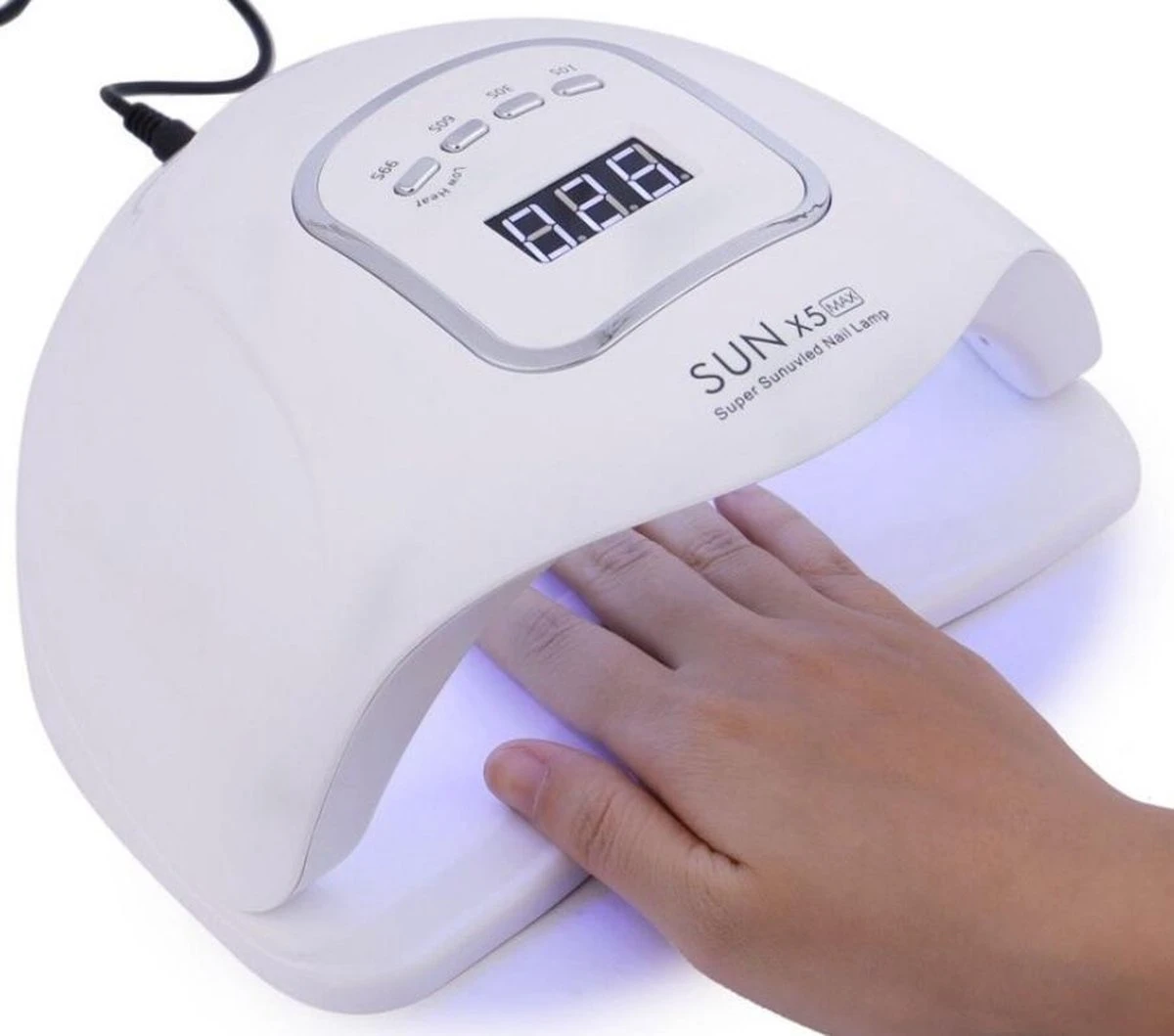Merkloos 80 Watt UV LED Lamp Nagels - SUN X5 MAX - 45LED - Nagel - UV- LED Lamp - Wit - Nagellamp - Nail Dryer - Nagels - Salon - Lamp - 4 Merkloos 80 Watt UV LED Lamp Nagels - SUN X5 MAX - 45LED - Nagel - UV- LED Lamp - Wit - Nagellamp - Nail Dryer - Nagels - Salon - Lamp - - Afbeelding 4