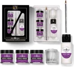 Acrylnagels Set | Nail Art | Liquid MMA Free | Wit, Roze & Transparant