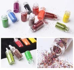 48 Potjes Glitter / Decoratie Voor Nail Art / Knutselen - Sparkolia Glitters Nagel Decoratie Set- 3D Nail Art Voor Gellak, Acryl Of Nagellak - Glitter, Poeder, Holografisch, Vlokken, Pailletten, Shimmer, Rhinestone - Verschillende Kleuren -Essie 1200x1135 2