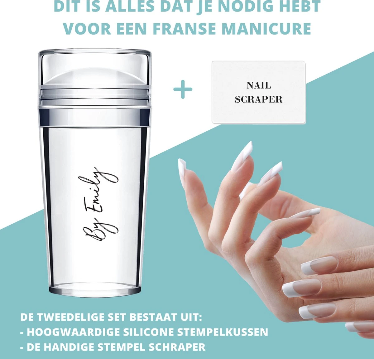 By Emily - Nagelstempel Met Schraper | Eenvoudige Franse Manicure | Nagel Kussen | Nail Art | Transparant | Stamp Set | Gel | Hoogwaardige Siliconen | Nagel Verzorging | Stempel Set | Nail Stamp | Transparante Jelly Stempel | Doorzichtig | Silicone 3 By Emily - Nagelstempel Met Schraper | Eenvoudige Franse Manicure | Nagel Kussen | Nail Art | Transparant | Stamp Set | Gel | Hoogwaardige Siliconen | Nagel Verzorging | Stempel Set | Nail Stamp | Transparante Jelly Stempel | Doorzichtig | Silicone - Afbeelding 3