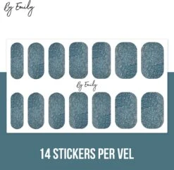 By Emily - Nagel Wrap - Sparkly Turquoise | 14 Stickers | Nail Wrap | Nail Art | Trendy | Design | Nagellakvrij | Eenvoudig | Nagel Wrap | Nagel Stickers | Folie | Zelfklevend | Sjablonen -Essie 1200x1173 13