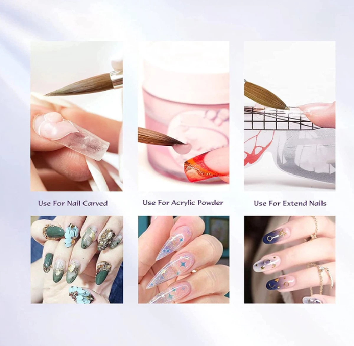 Embeauty Acryl Penselen #10 - Nagel Kwasten - Nail Art Brush - Penseel Voor Nagel Gel 4 Embeauty Acryl Penselen #10 - Nagel Kwasten - Nail Art Brush - Penseel Voor Nagel Gel - Afbeelding 4