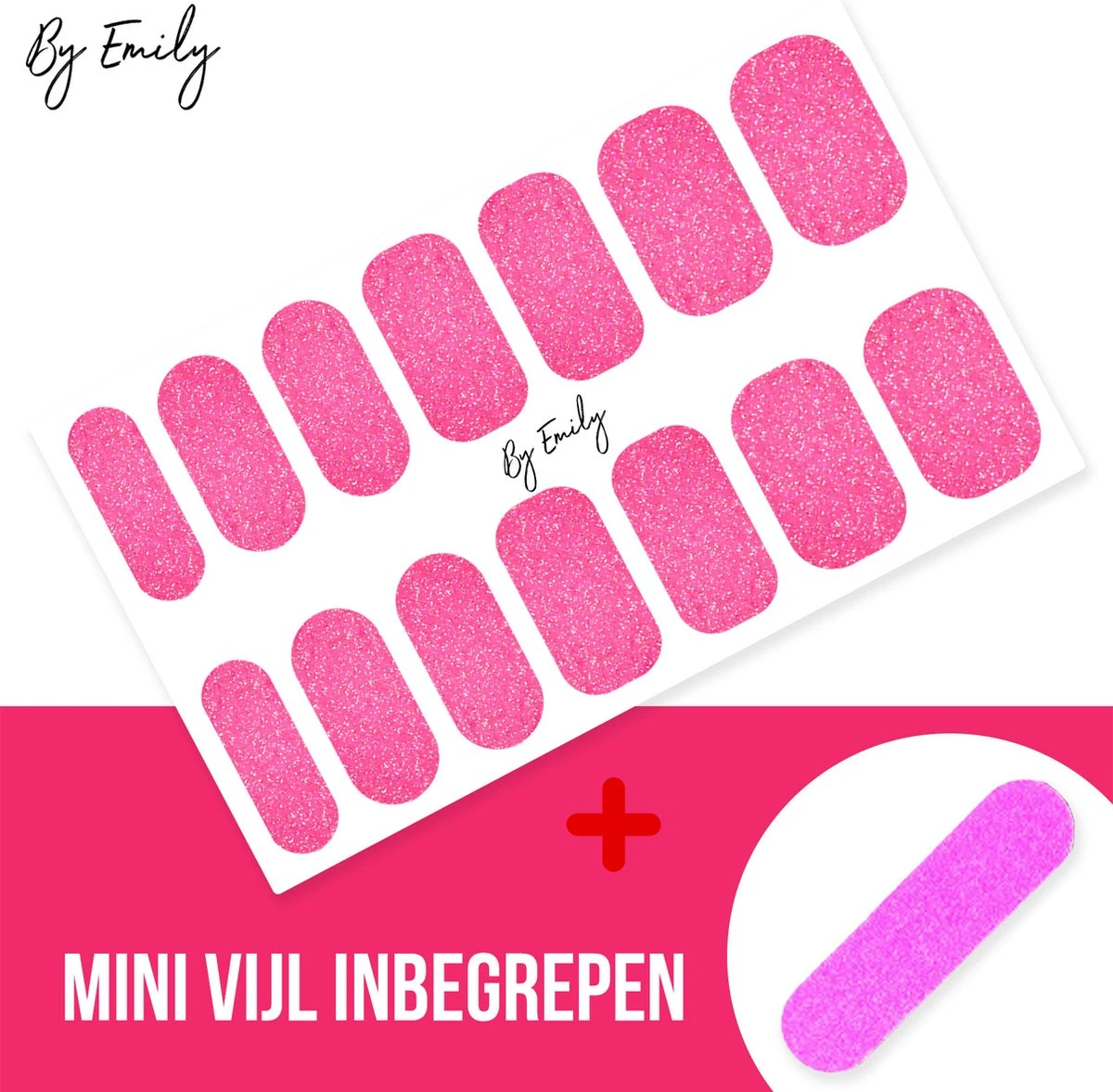 By Emily - Nagel Wrap - Sparkly Violet Red | 14 Stickers | Nail Wrap | Nail Art | Trendy | Design | Nagellakvrij | Eenvoudig | Nagel Wrap | Nagel Stickers | Folie | Zelfklevend | Sjablonen 3 By Emily - Nagel Wrap - Sparkly Violet Red | 14 Stickers | Nail Wrap | Nail Art | Trendy | Design | Nagellakvrij | Eenvoudig | Nagel Wrap | Nagel Stickers | Folie | Zelfklevend | Sjablonen - Afbeelding 3