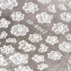 GUAPÀ® Nail Art 3D Nagel Stickers - Nagel Decoratie & Versiering Folie - Nagel Sticker Vellen - Kerst Nagelstickers - Witte Bloem Nagelstickers -Essie 1200x1200 822