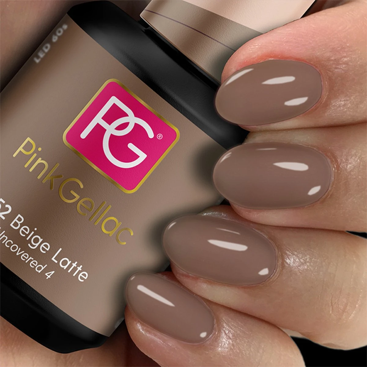 Pink Gellac - Beige Latte - Gellak - Vegan - Beige - Glanzend - 15ml 4 Pink Gellac - Beige Latte - Gellak - Vegan - Beige - Glanzend - 15ml - Afbeelding 4