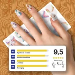 By Emily - Nagel Wrap - The Magic Belongs To Color | 16 Stickers | Nail Wrap | Nail Art | Trendy | Design | Nagellakvrij | Eenvoudig | Nagel Wrap | Nagel Stickers | Folie | Zelfklevend | Sjablonen -Essie 1200x1200 909