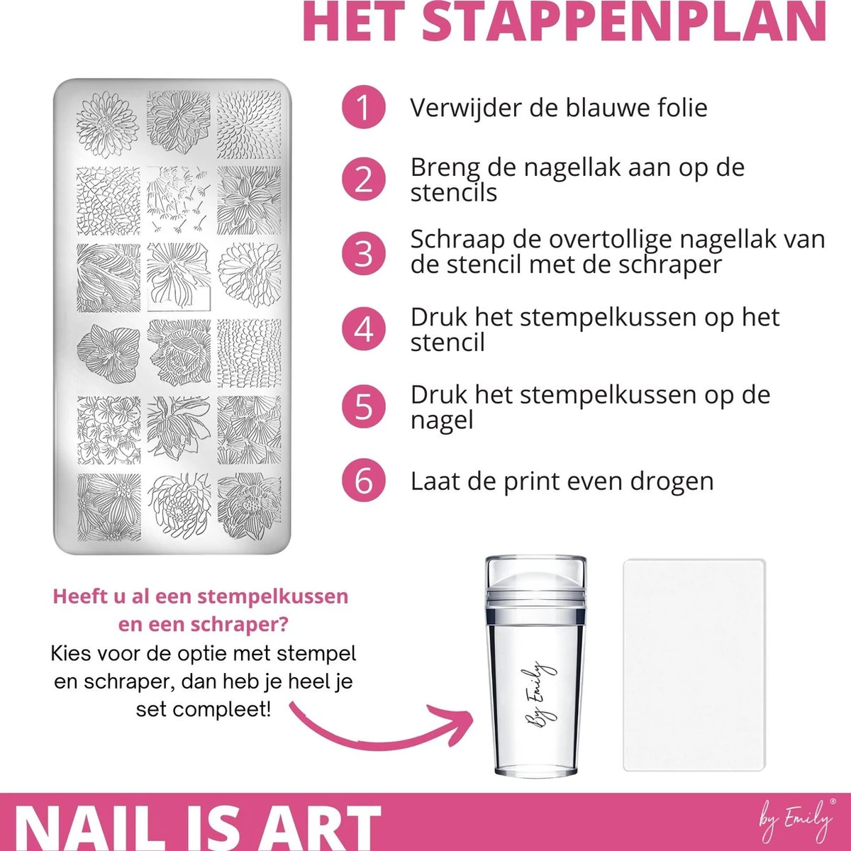 By Emily - Nail Art Stencil | Bloemen & Bladeren | 18 Designs | Stempelen | Nagelkunst | Manicure | Herbruikbaar | Metaal | Duurzaam | Gellak | Tools | Gereedschap | Sjabloon 3 By Emily - Nail Art Stencil | Bloemen & Bladeren | 18 Designs | Stempelen | Nagelkunst | Manicure | Herbruikbaar | Metaal | Duurzaam | Gellak | Tools | Gereedschap | Sjabloon - Afbeelding 3