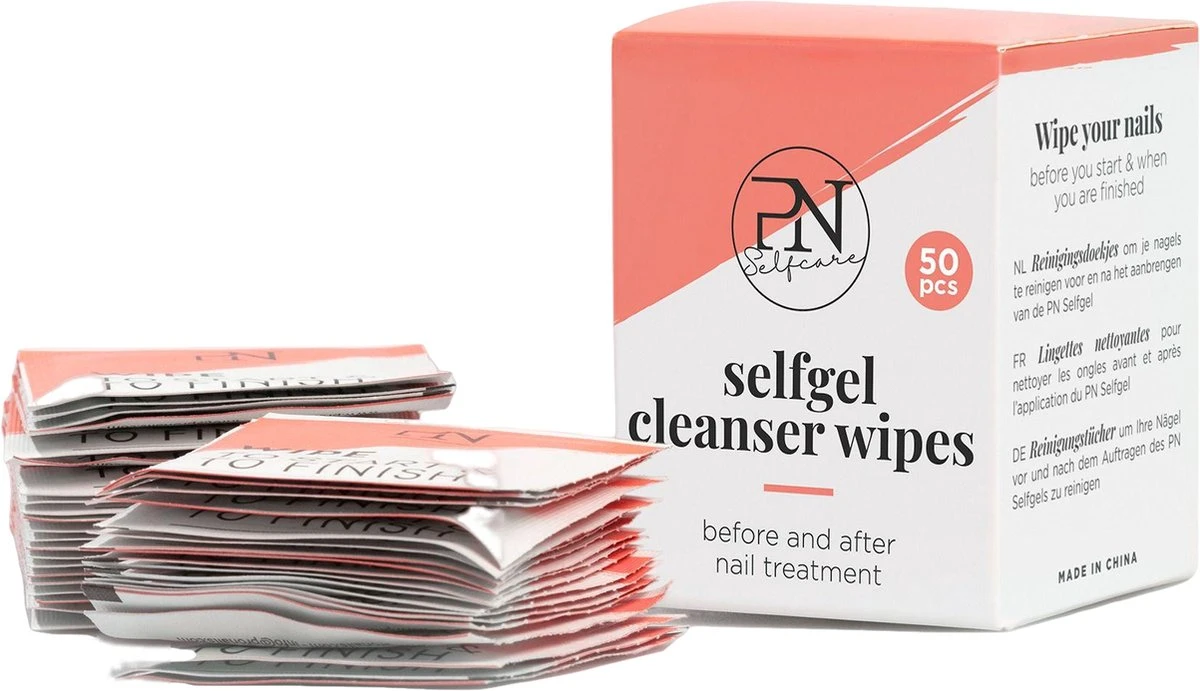 PN Selfcare - Nail Wipes - Set Van 50 Stuks - Nageldoekjes - Reiniging Voor Gellak & Nagellak 1 PN Selfcare - Nail Wipes - Set Van 50 Stuks - Nageldoekjes - Reiniging Voor Gellak & Nagellak
