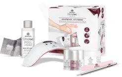 Alessandro Striplac Starterkit - Gelnagellak Set Met LED Lamp - Inclusief Kleurlak Roze - Gellak Starterspakket 9 Pcs