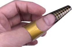 Merkloos Hiden | Nagel Sjablonen - Nail Art - Beauty & Make-up - French Manicure - Goud | 100 Stuks