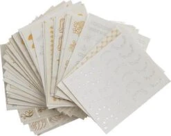 GUAPÀ - Nail Art Nagel Sjabloon Stickers 42 Vellen - Zelfklevende Nagelstickers & Nageldecoratie 3D Goud En Zilver 17 GUAPÀ - Nail Art Nagel Sjabloon Stickers 42 Vellen - Zelfklevende Nagelstickers & Nageldecoratie 3D Goud En Zilver -Essie 1200x951