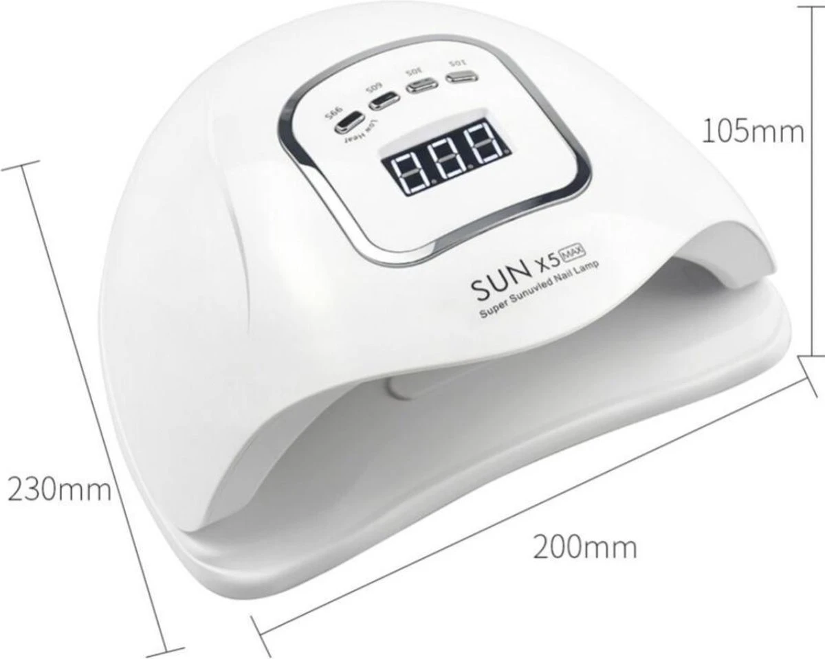Merkloos 80 Watt UV LED Lamp Nagels - SUN X5 MAX - 45LED - Nagel - UV- LED Lamp - Wit - Nagellamp - Nail Dryer - Nagels - Salon - Lamp - 9 Merkloos 80 Watt UV LED Lamp Nagels - SUN X5 MAX - 45LED - Nagel - UV- LED Lamp - Wit - Nagellamp - Nail Dryer - Nagels - Salon - Lamp - - Afbeelding 9