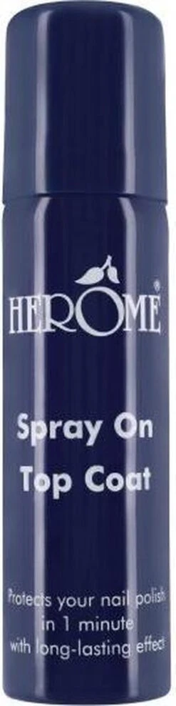 Herome Spray On Top Coat - Beschermde En Droge Nagels In 1 Minuut - Long Lasting Effect - 75ml.