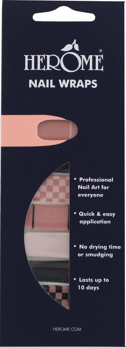 Herome Nail Wraps Pink Vintage Pattern - Nagelstickers - Nail Art - Zonder Droogtijd - 2x10 Stickers 1 Herome Nail Wraps Pink Vintage Pattern - Nagelstickers - Nail Art - Zonder Droogtijd - 2x10 Stickers