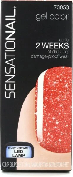 Sensationail Gel Color Nail Polish - Candy Cane Crush