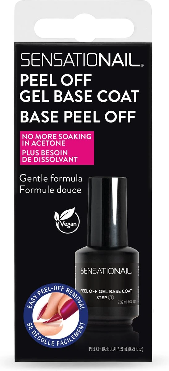 Sensationail Peel Off Gel Base Coat - 71791 3 Sensationail Peel Off Gel Base Coat - 71791 - Afbeelding 3