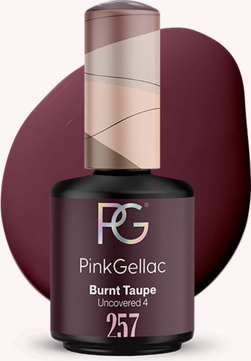 Pink Gellac - Burnt Taupe - Gellak - Vegan - Bruin - Creamy Finish - 15 Ml 1 Pink Gellac - Burnt Taupe - Gellak - Vegan - Bruin - Creamy Finish - 15 Ml